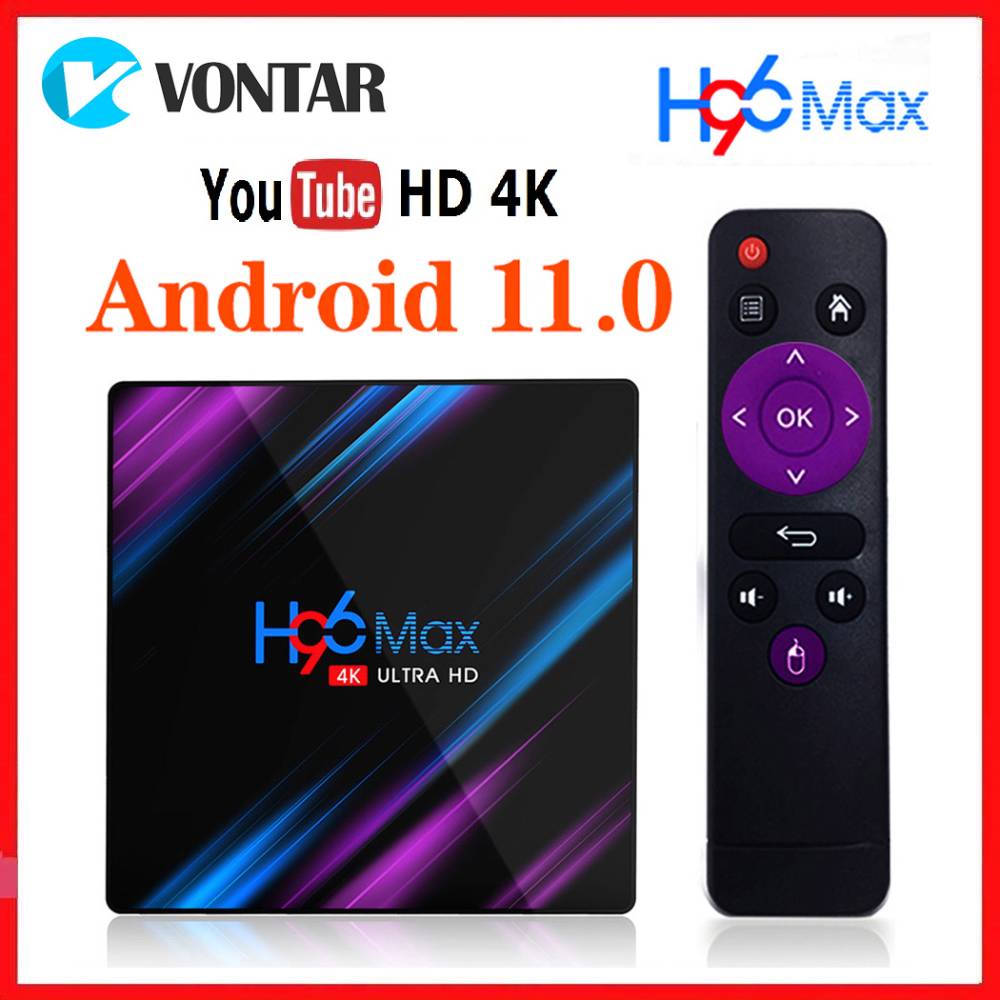 H96 Max-3318 4K Ultra HD Android TV Box , Android 10.0, 4GB+32GB 