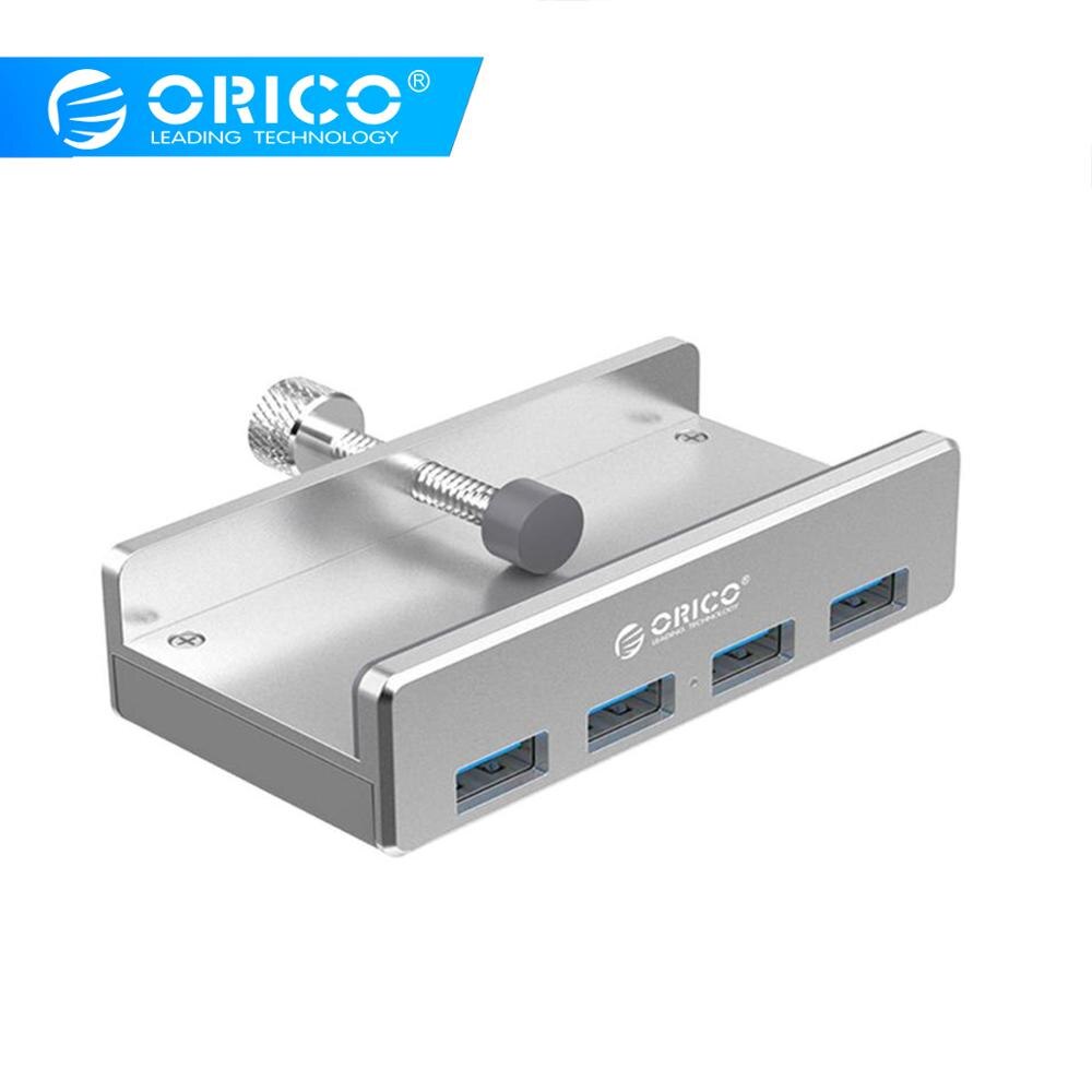 ORICO USB Hub Aluminum External 4Ports USB 3.0 Usb Splitter with 10-30mm Adjustable Clip for Macbook Air Laptop PC Computer Hubs