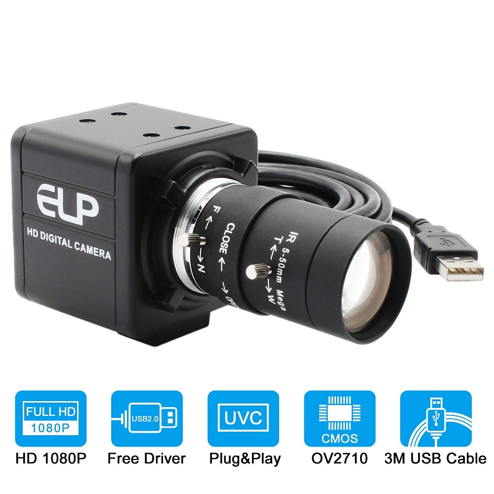 1080P Full HD 30fps 60fps 120fps Mini PC Webcam USB Camera with Manual Zoom Varifocal CS Lens for Skype ,Video Calling Recording