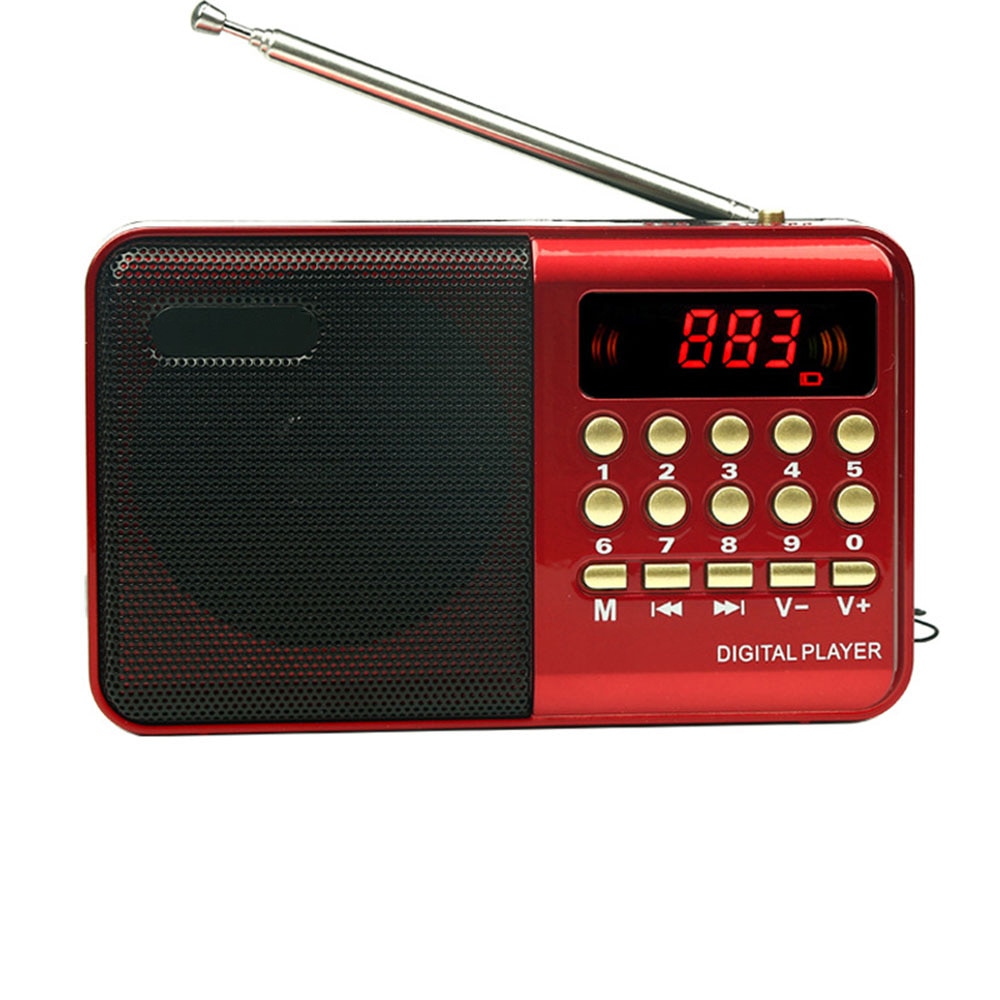 Digital Radio Speaker Portable Mini FM Radio USB TF MP3 Music Player Telescopic Antenna Handsfree Pockets Receiver Outdoor K62