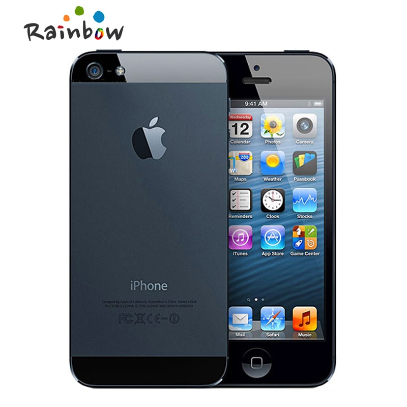 Unlocked Original iPhone 5 Dual-core 1G RAM 16GB/32GB/64GB ROM 4.0 inches 8MP Camera WIFI GPS Cell Phones