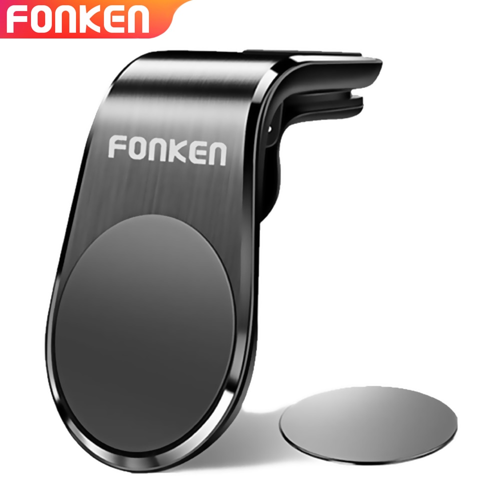 FONKEN Magnetic Car Phone Holder Air Vent Clip Mount Stand for iPhone X 11 12 Pro Huawei Samsung  Xiaomi Mobile Magnet Support