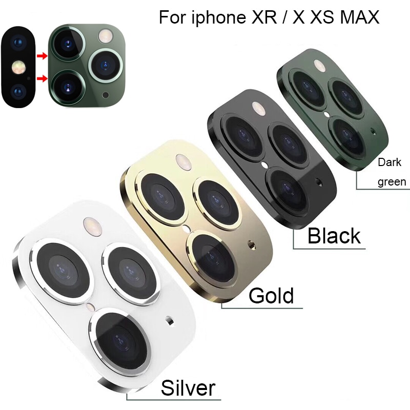 Adesivo Camera Lens Sticker for Iphone Xr Xs Max Seconds Change To 11 Pro Max Fake Camera Stickers for Iphone 11 Back Skin Cover