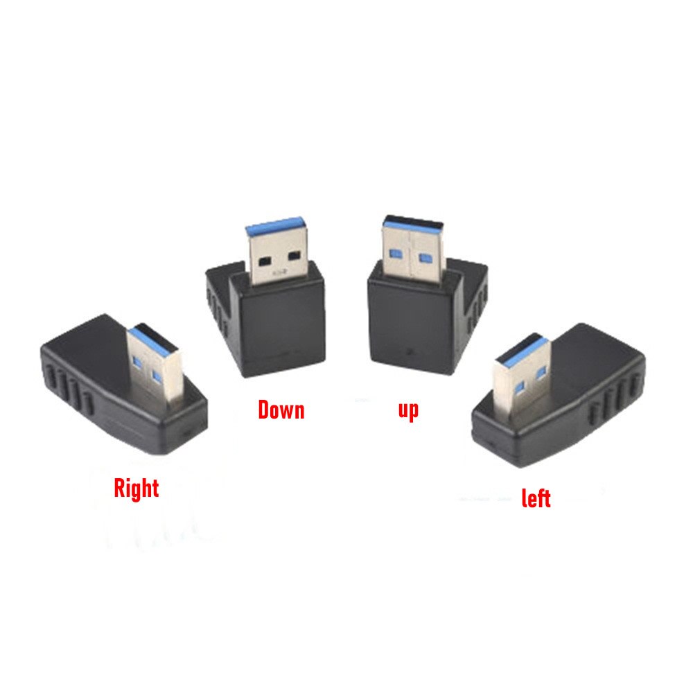 USB 3.0 A Male to Female Extension Cable 90 Degree Right Angle Adapter Plug Factory Price Drop Shipping