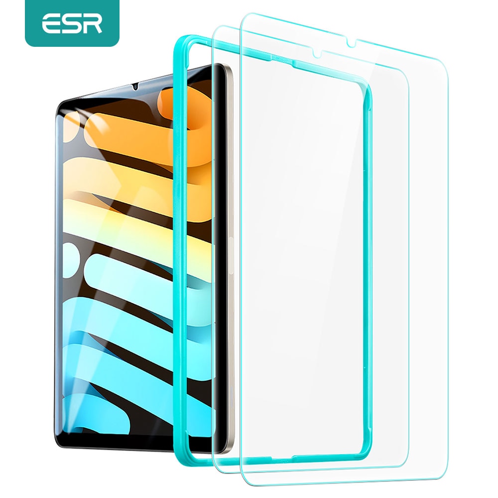 ESR 2PCS Tempered Glass for iPad mini 6/iPad Pro 2021 11 12.9 2020 2018 /iPad 9 8 7 Glass Film for iPad Air 5 4 Screen Protector