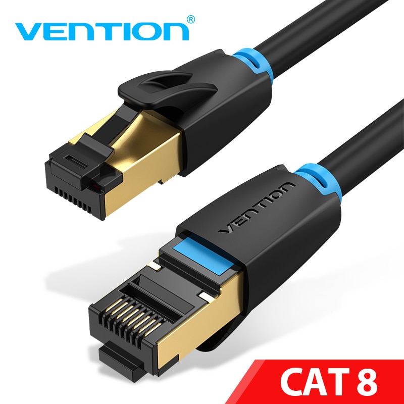 Vention Cat8 Ethernet Cable RJ 45 Network Cable FTP Lan Cable Cat 7 RJ45 Patch Cord 2m/3m/0.5m for Router Laptop Cable Ethernet