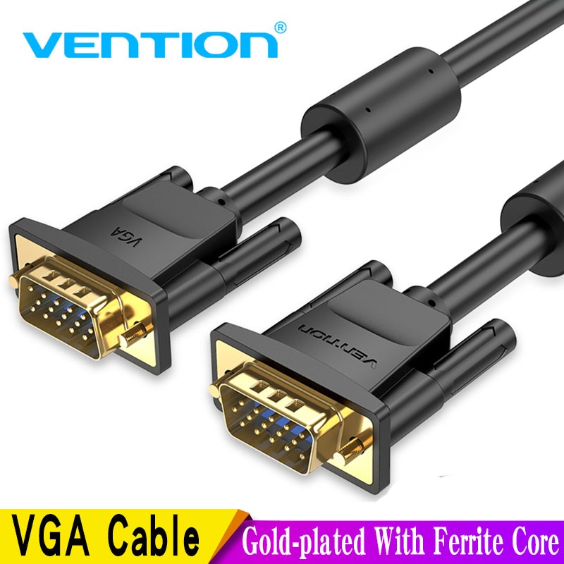 Vention VGA Cable 3+6 1.5m 2m 3m 5m 20m Braided Shielding VGA To VGA Cable For HDTV PC Laptop TV Box Projector Monitor cable vga