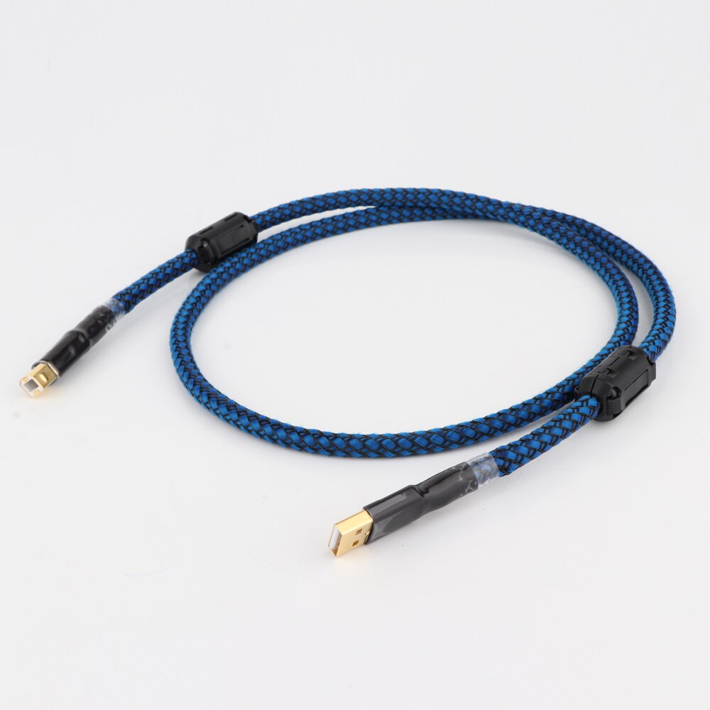 2/3/5ft Gold plated Audiophile USB DAC Cable A to B OCC Audio high end Hifi Cable