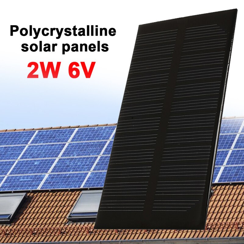 1W 6V Solar Panel Durable Solar Generator Solar Light Outdoor DC Output Waterproof Panel