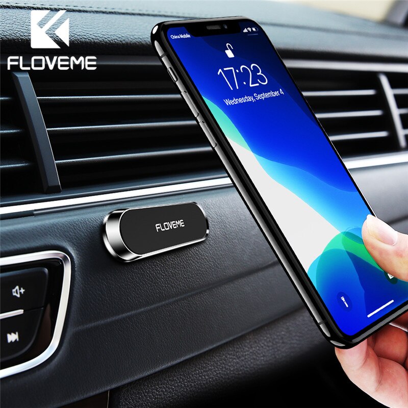FLOVEME Magnetic Car Phone Holder For Phone in Car Strong Magnet Strip Phone Holder For iPhone 13 Pro Samsung Universal Suporte