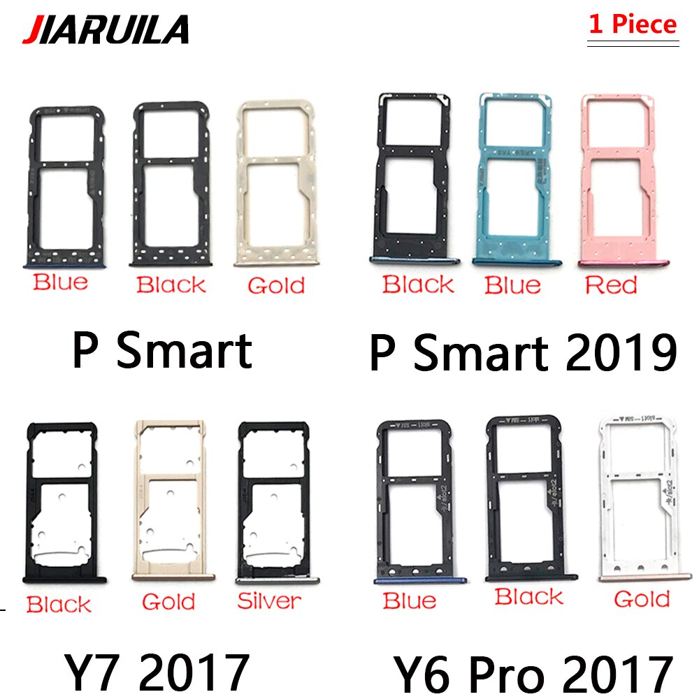 Sim Card Tray For Huawei P Smart 2019 Sim Card Slot SD Card Tray Holder Adapter For Huawei Y7 Y6 Pro 2017 SD Card Tray Holder