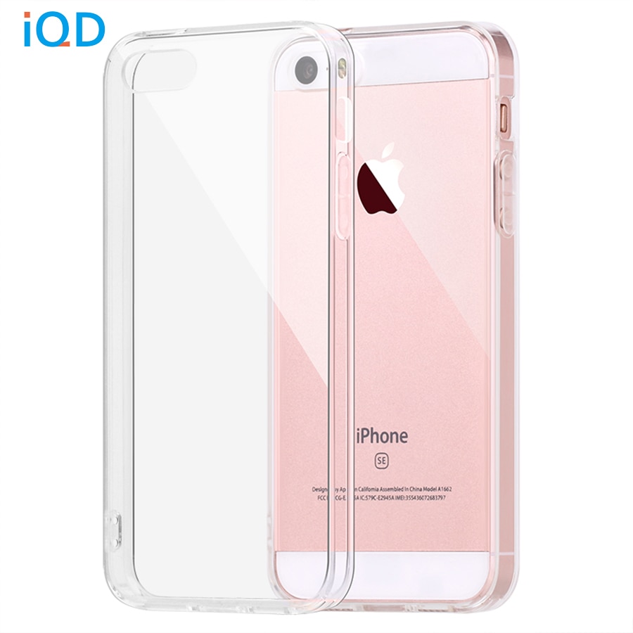 IQD For Apple iPhone SE Case Bumper Cover Shock-Absorption Bumper and Anti-Scratch Clear Back For iPhone 5 5S SE Cases