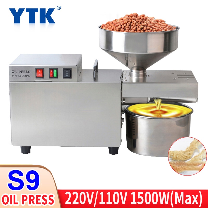 220V 110V New Stainless Steel Oil Press for Small Household Oil Press To Extract Coconut Oil and Peanut Oil