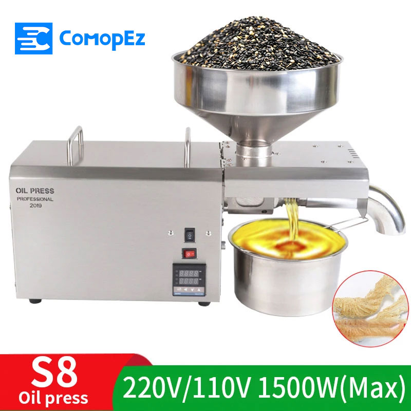COMOPEZ Stainless Steel Multi-Functional Oiler Oil Press for Extracting Coconut Peanut Coco Olive Oil Oilpressure Tool