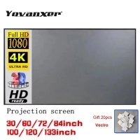 Simple Portable Projector Screen Anti Light Reflective Fabric Cloth for Home Outdoor Office HD 3D 4K Curtain Increase Brightness