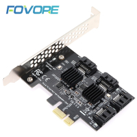 4 port SATA 3.0 to PCIe expansion Card PCI express PCI e SATA Adapter PCI-e SATA 3 Converter with Heat Sink for PC IPFS