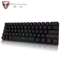 Motospeed CK62 Gaming Mechanical Keyboard USB Wired Bluetooth Wireless Dual Mode Mini 61 Keys RGB Backlit LED Keyboard for Gamer