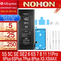 NOHON Battery For Apple iPhone 7 8 6 6S Plus 11 Pro XS Max SE 2020 5S 5C 7Plus 8Plus iPhone7 Replacement Lithium Polymer Bateria