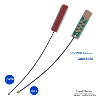 IPEX U.FL RF1.13 Coaxial Cable 5dBi Internal 915Mhz 868Mhz Flexible GSM PCB Antenna  5PCS / batch
