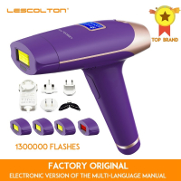 Lescolton 1300000 Times 5in1 IPL Epilator Permanent Hair Removal With LCD Display Machine Laser For Body Bikini Face Underarm